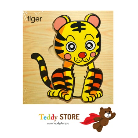 Puzzle-uri - Puzzle Tigru din lemn jucărie educativă copii