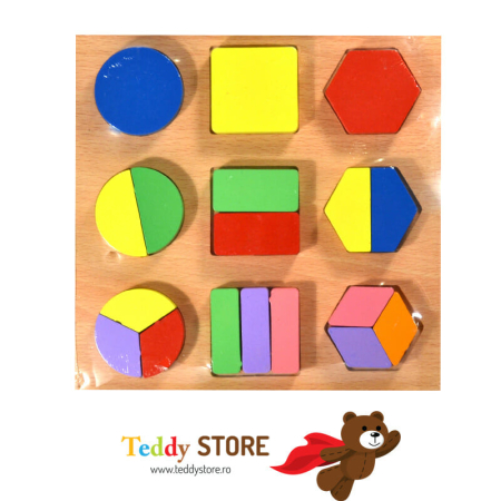 Puzzle-uri - Puzzle Forme Geometrice Montessori