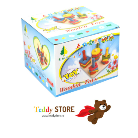 Jocuri - Sortator Montessori cu forme geometrice