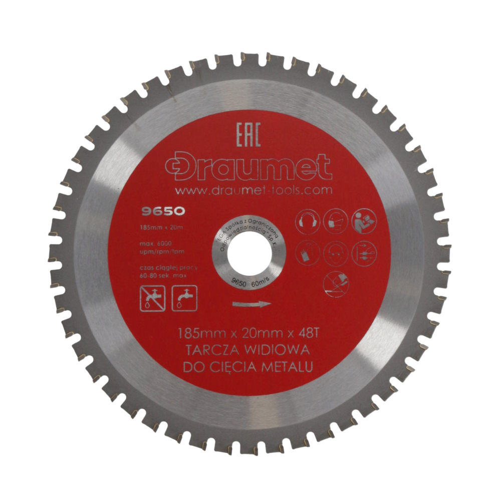 Disc 185x20mm gaura pentru ferastrau circular METAL-LEMN diametru  48 dinti Draumet [2]