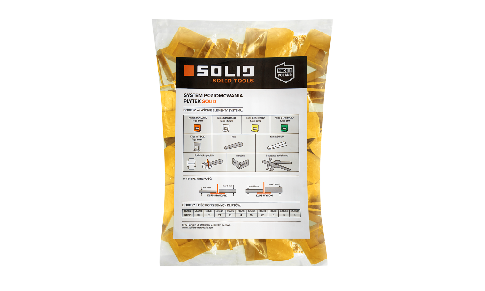 Distantieri profesionali 2mm pentru nivelare placi ceramice 100buc/punga Solid Tools [2]