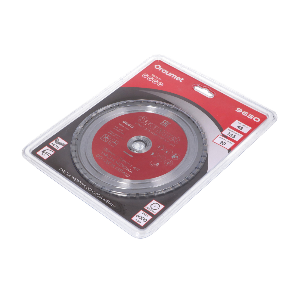 Disc 185x20mm gaura pentru ferastrau circular METAL-LEMN diametru  48 dinti Draumet [3]