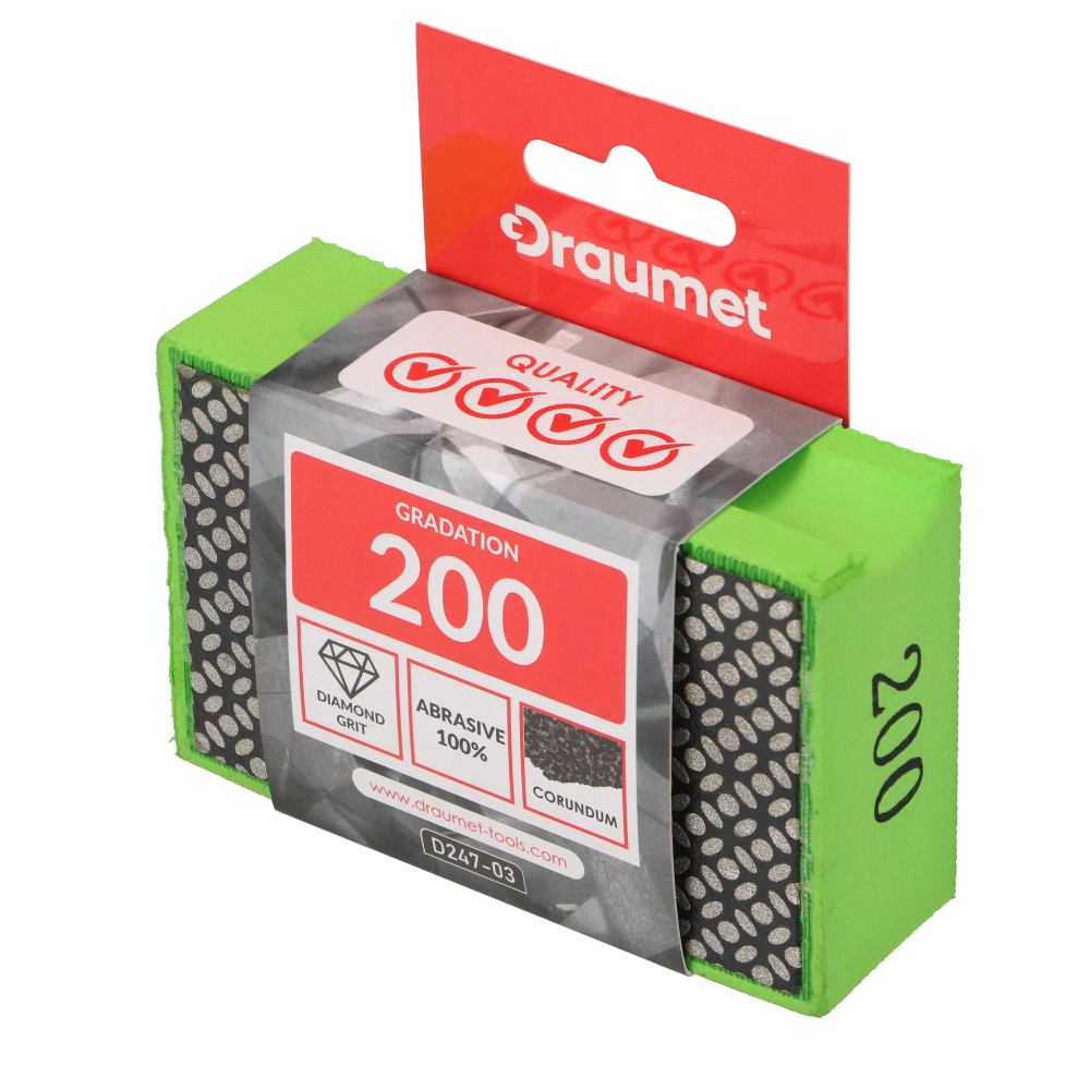 Burete pentru slefuire placi ceramice si piatra naturala gr. 200 Draumet [4]