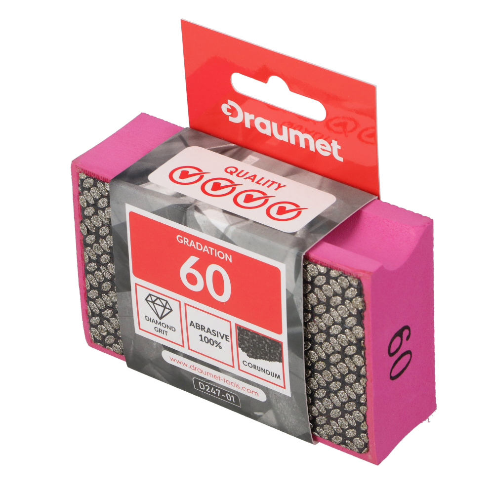 Burete pentru slefuire placi ceramice si piatra naturala gr. 60 Draumet [4]