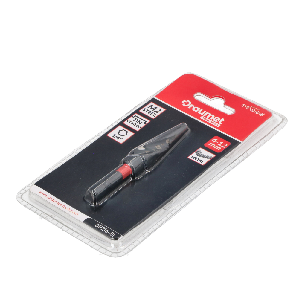 Burghiu in trepte pentru metal HSS-M2 Titanizat 4-12mm Draumet [4]