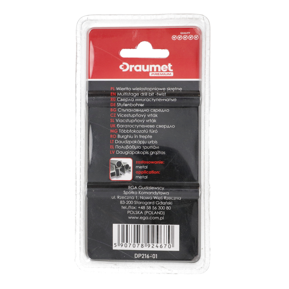 Burghiu in trepte pentru metal HSS-M2 Titanizat 4-12mm Draumet [6]