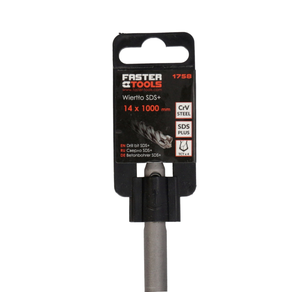Burghiu pentru beton SDS+ 14x460mm Faster Tools in 4 puncte PROFESIONAL Draumet [5]