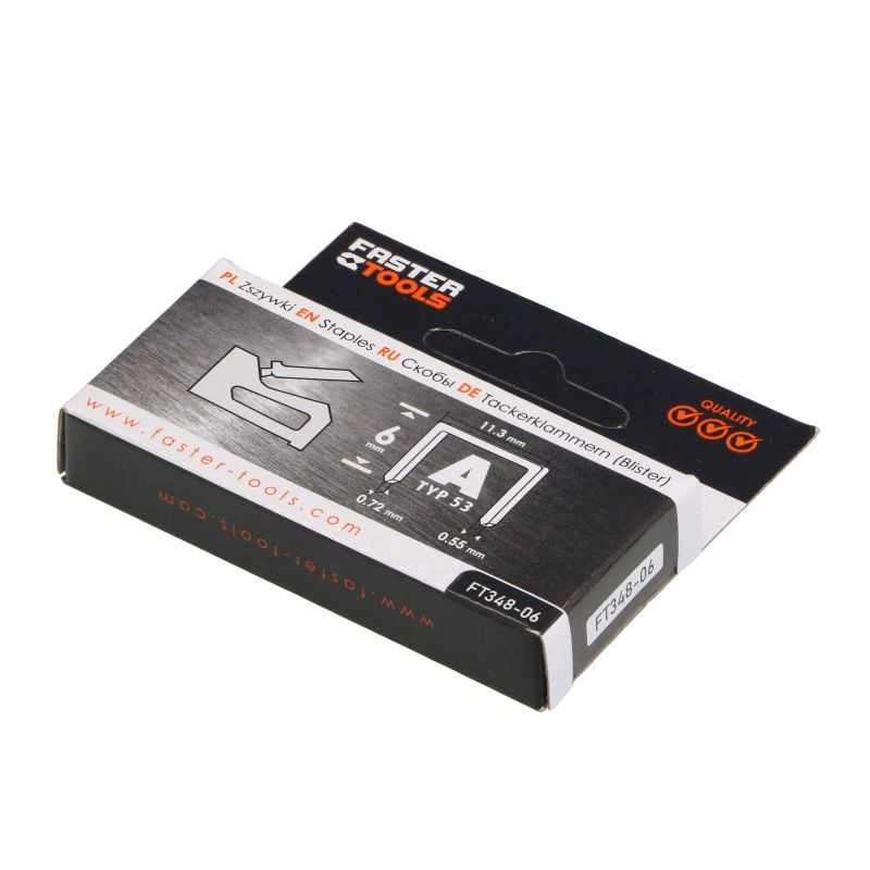 Capse pentru tapiterie 6mm tip A53 1000buc/set Faster Tools [4]