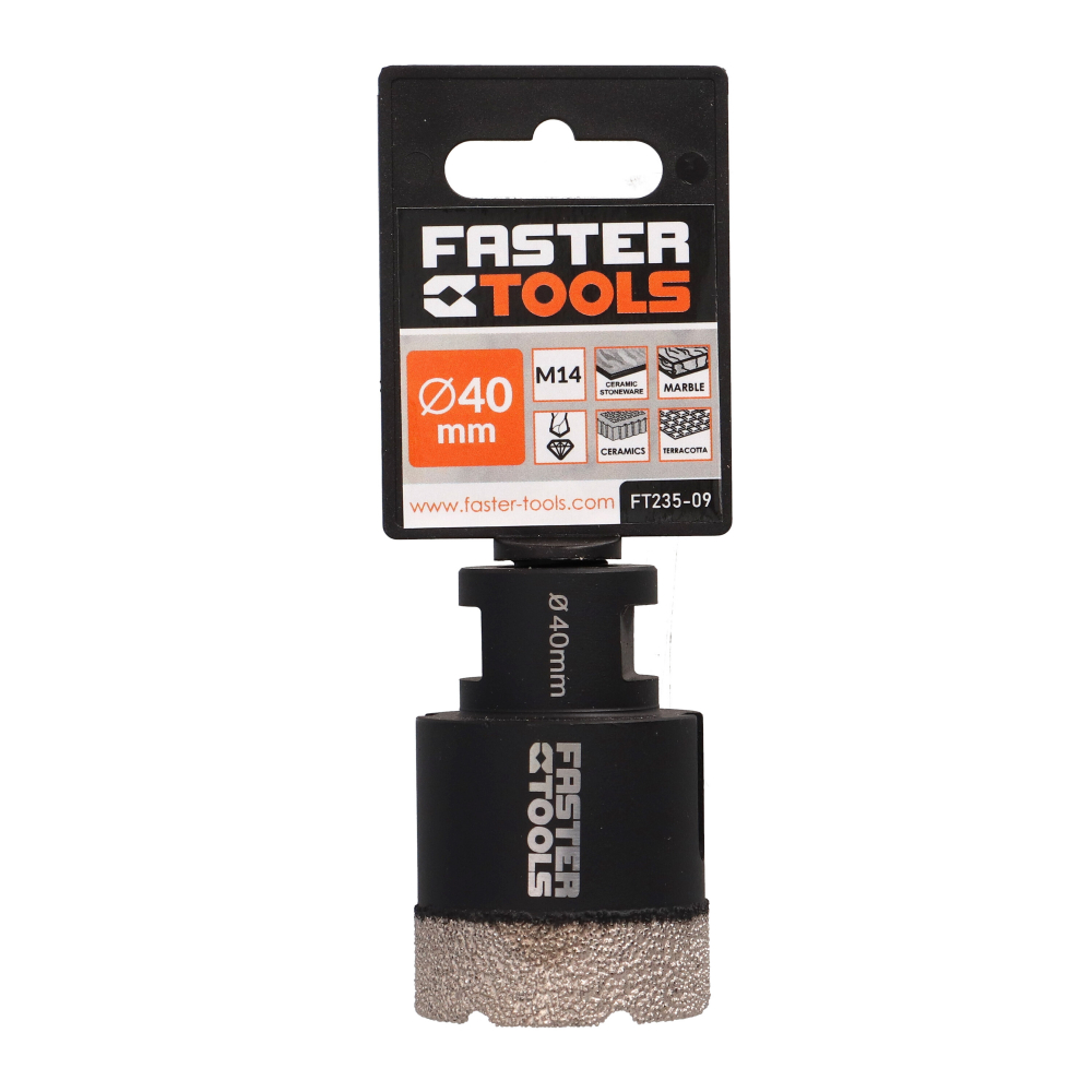Carota diamantata profesionala M14 40mm Faster Tools [2]