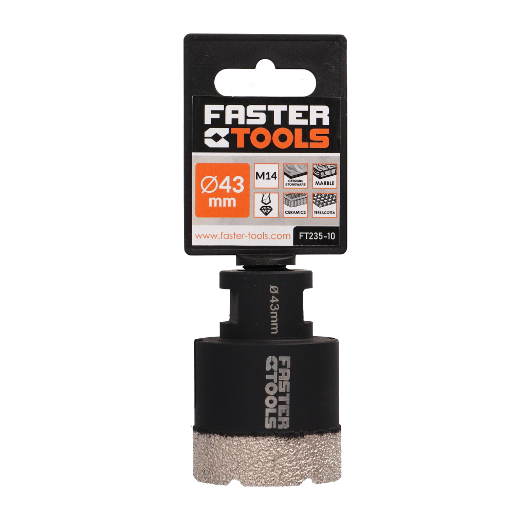 Carota diamantata profesionala M14 43mm Faster Tools [3]