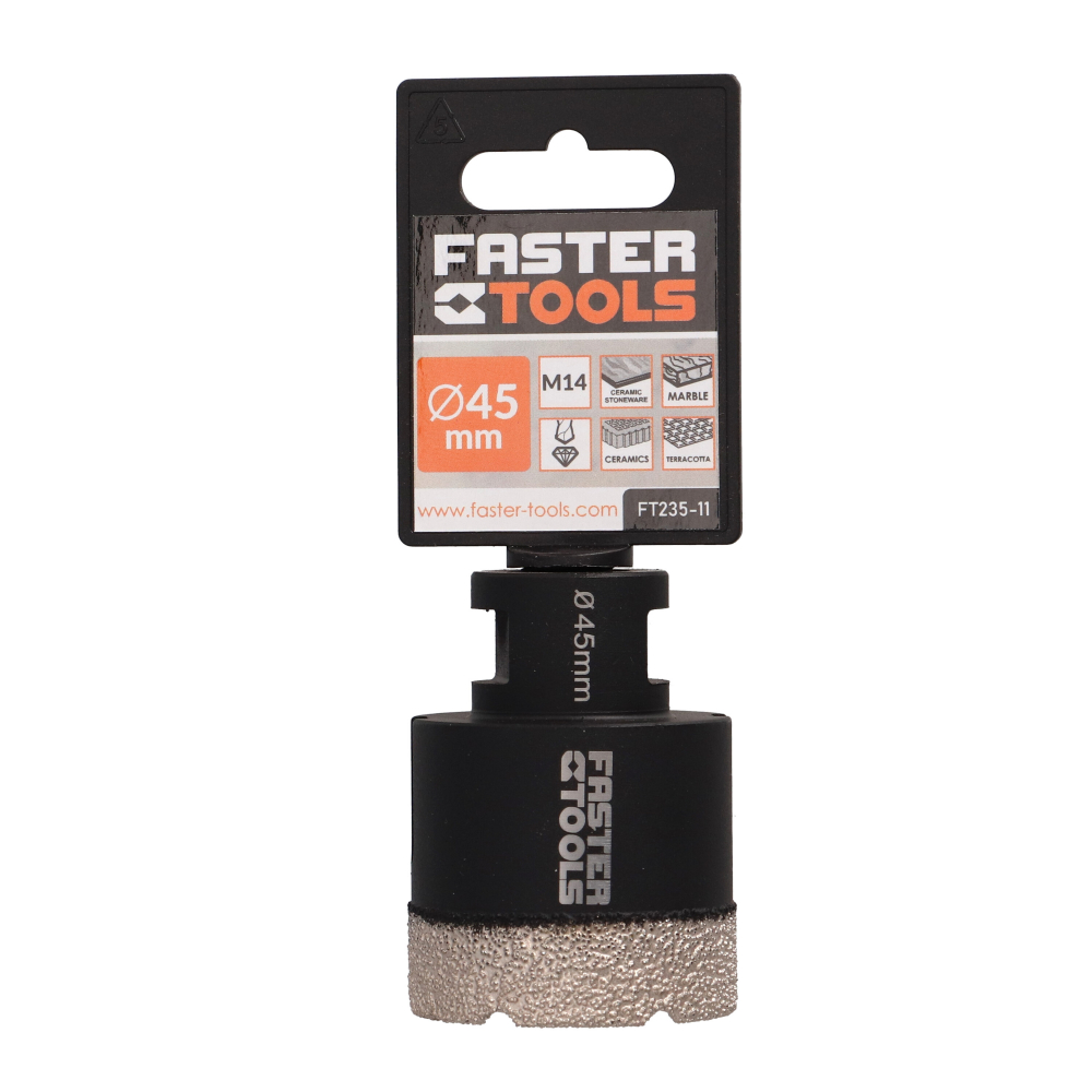 Carota diamantata profesionala M14 45mm Faster Tools [2]