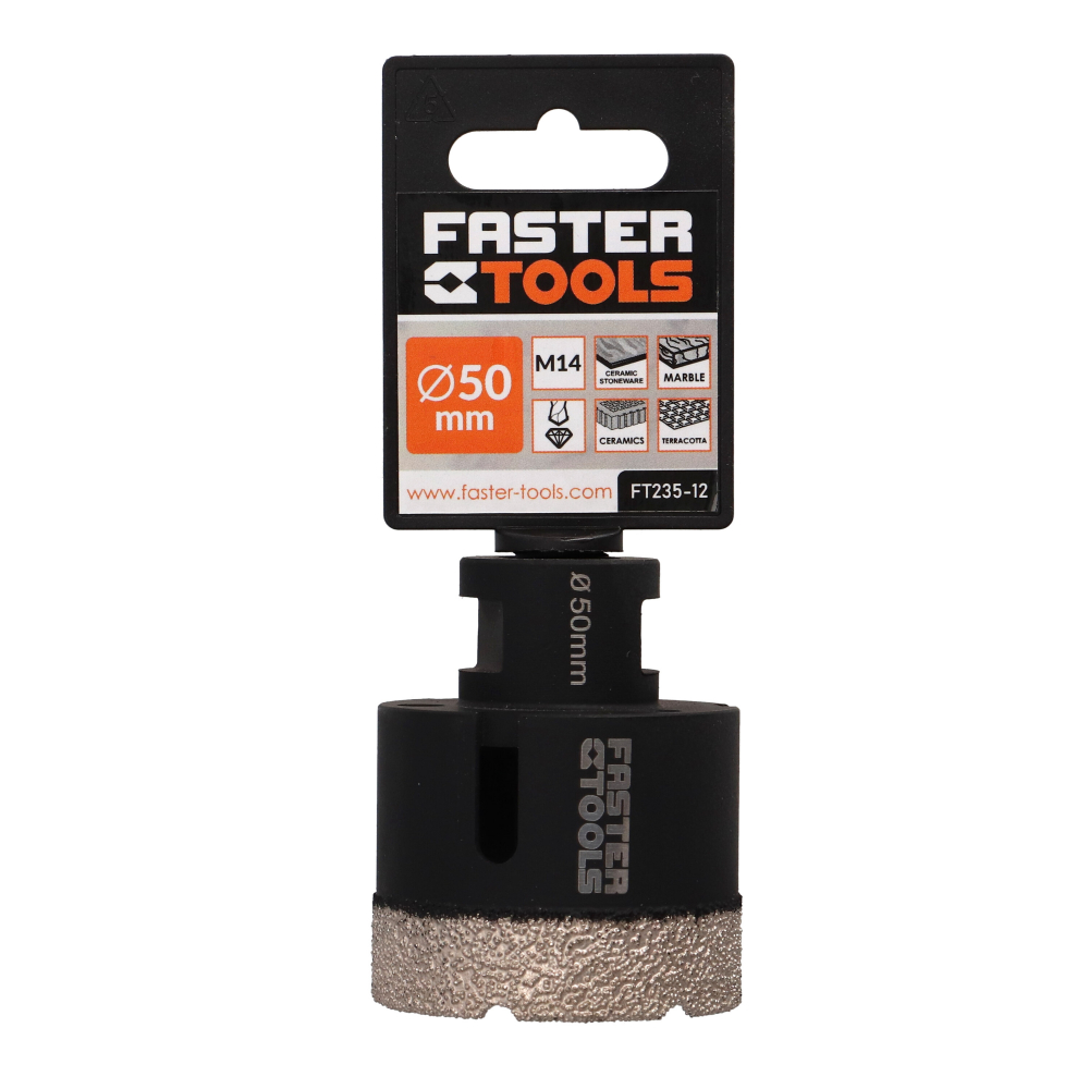 Carota diamantata profesionala M14 50mm Faster Tools [2]