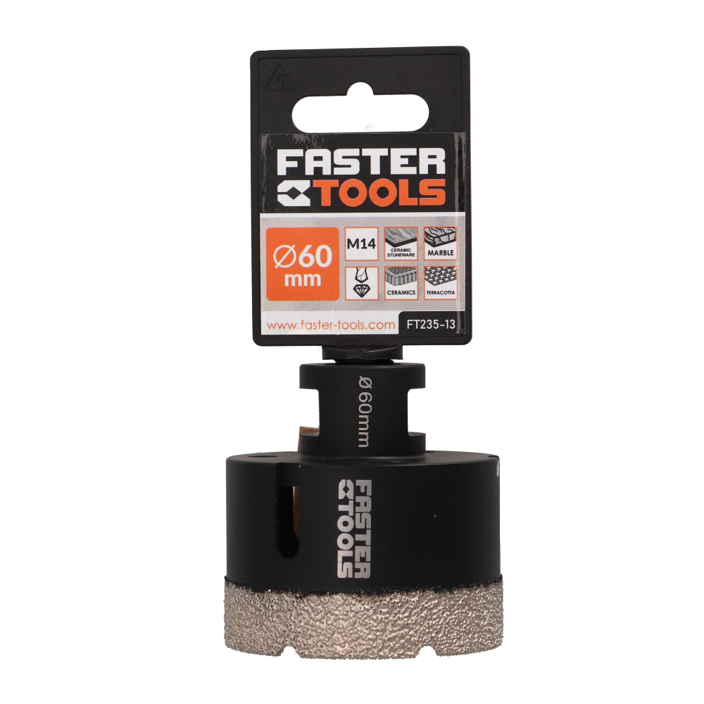 Carota diamantata profesionala M14 60mm Faster Tools [2]