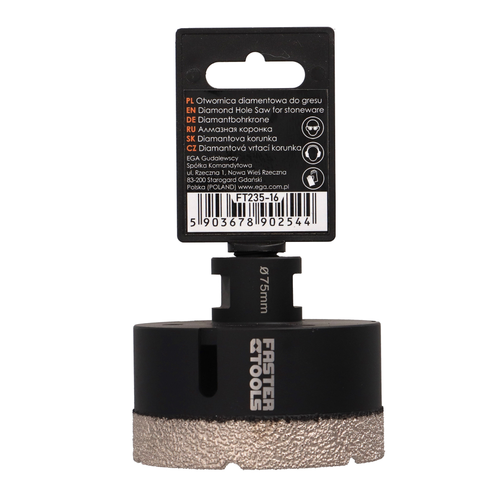 Carota diamantata profesionala M14 75mm Faster Tools [2]