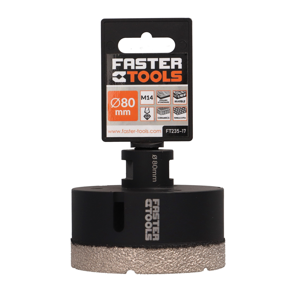 Carota diamantata profesionala M14 80mm Faster Tools [2]