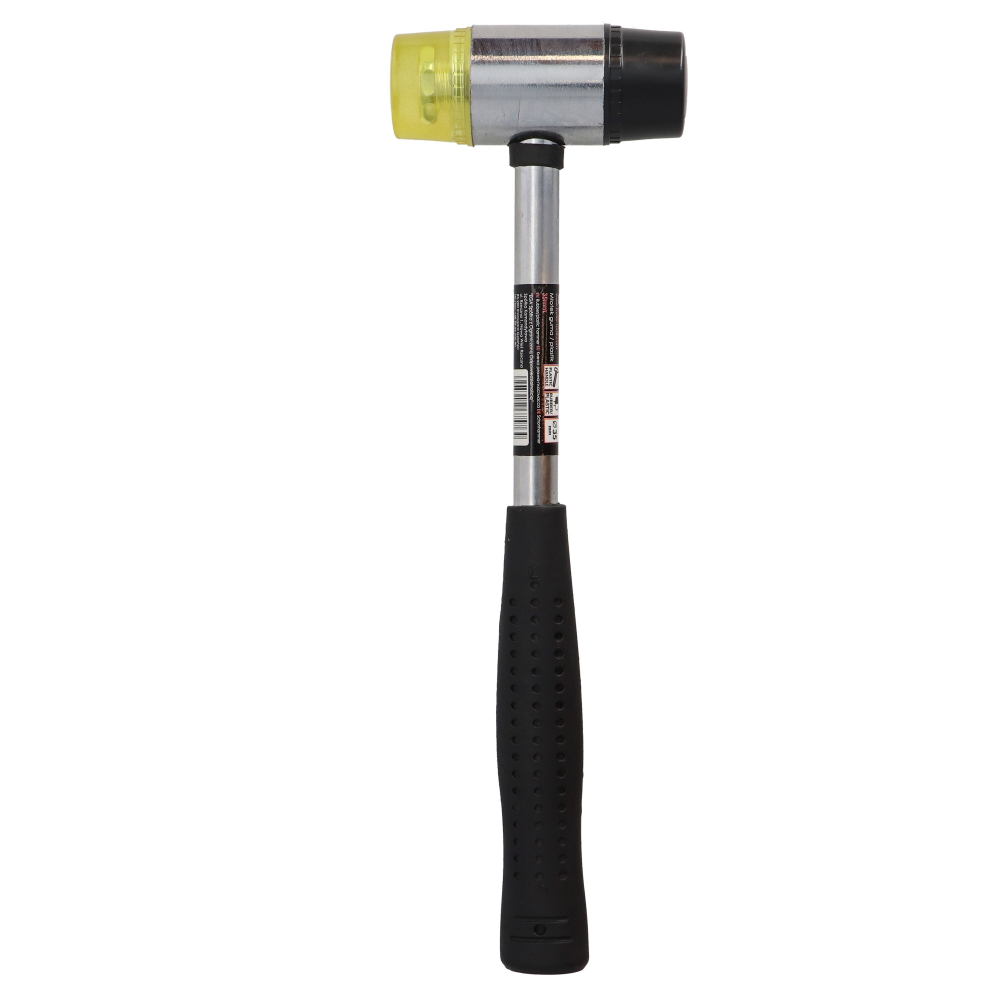 Ciocan cauciuc galben-negru cu maner metalic 370gr Faster Tools [3]
