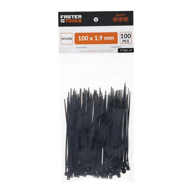 Coliere din plastic albe 1.9x100mm 100buc/set Faster Tools [4]