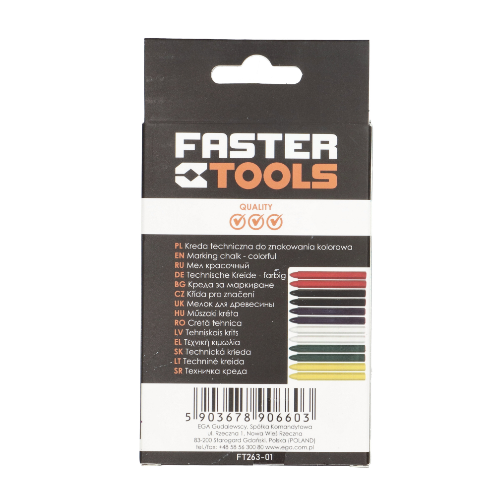 Creta cerata multicolora 12x116mmcm Faster Tools [4]