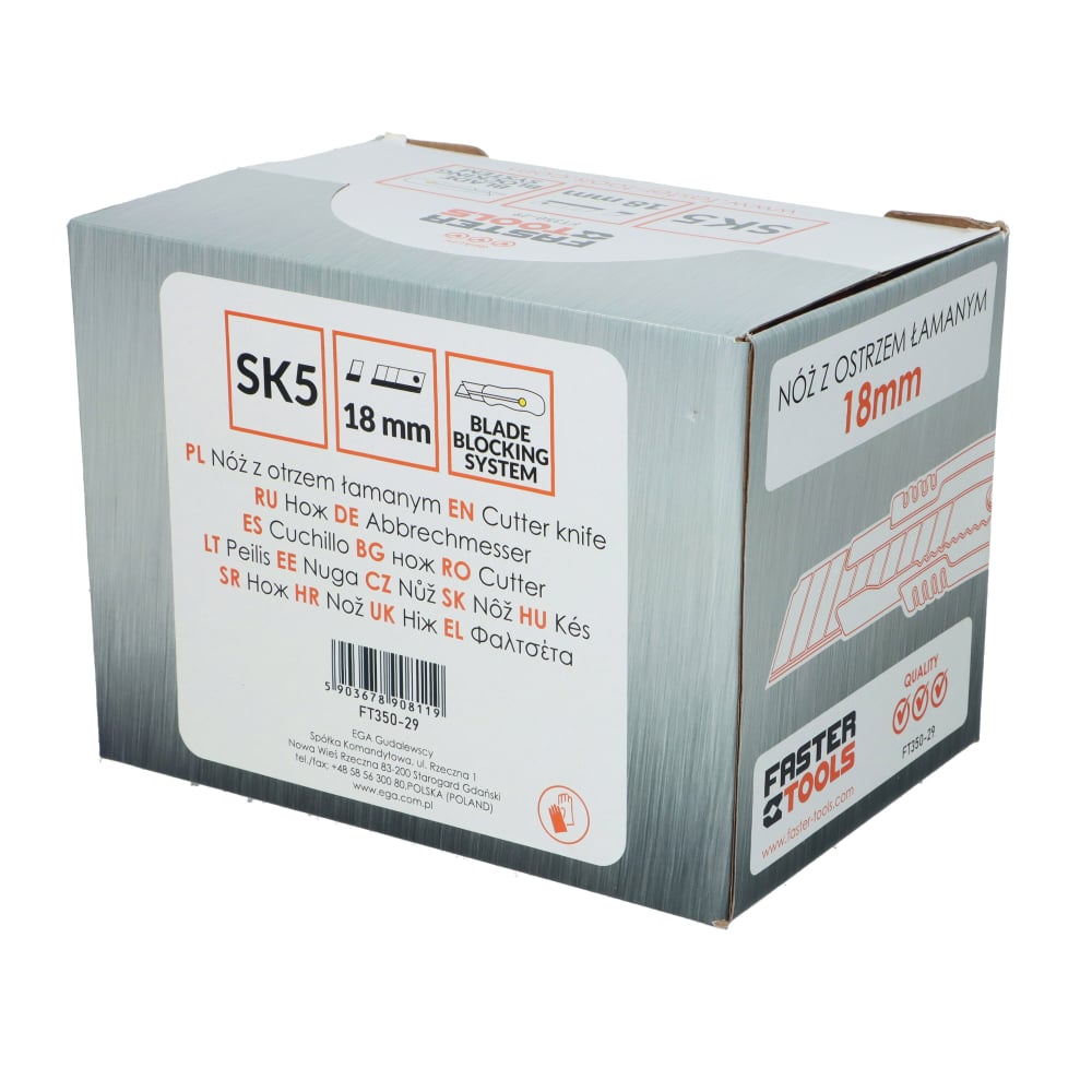 Cutter cu lamela neagra SK5 de 18mm Faster Tools [8]