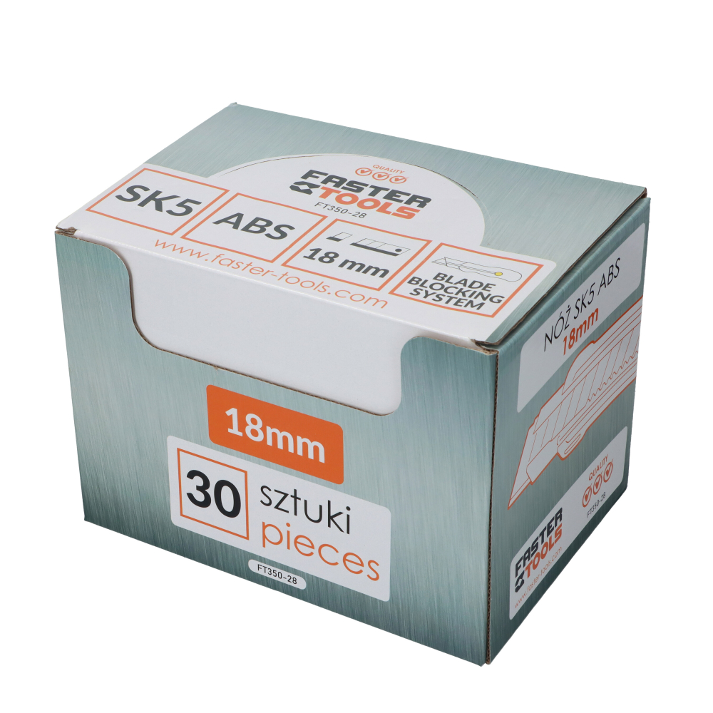 Cutter cu lamela neagra SK5 de 18mm + lama de rezerva Faster Tools [9]