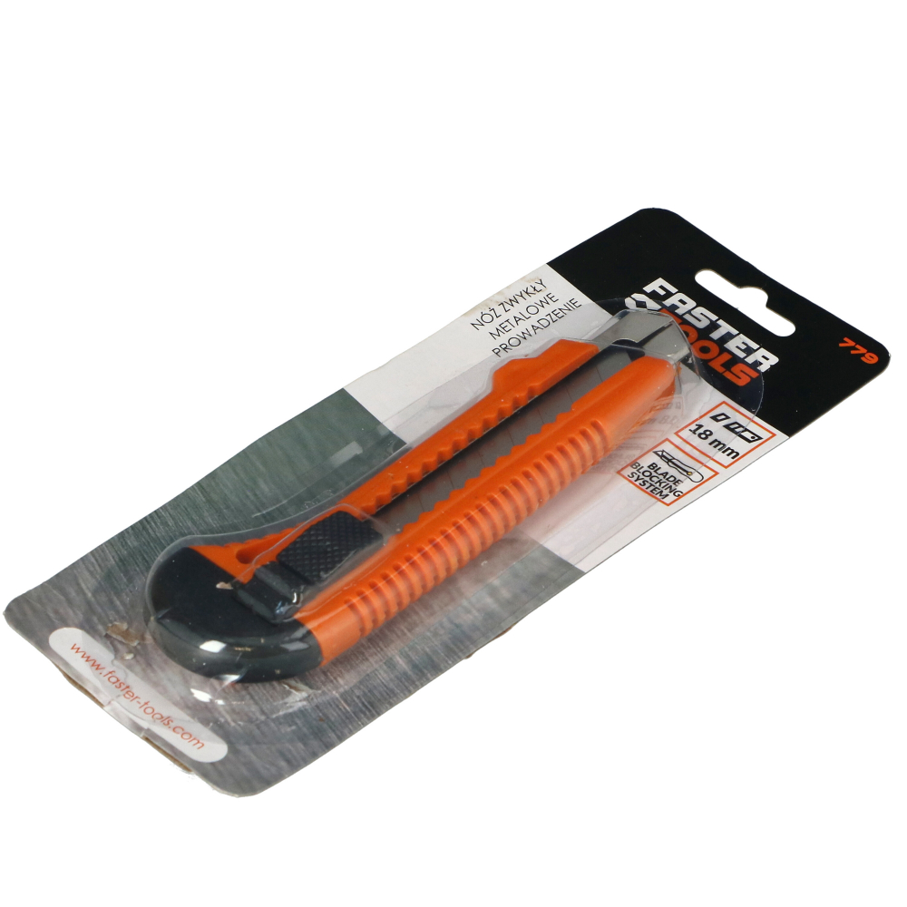 Cutter universal din plastic cu sina metalica 18mm cu blocare Faster Tools [3]