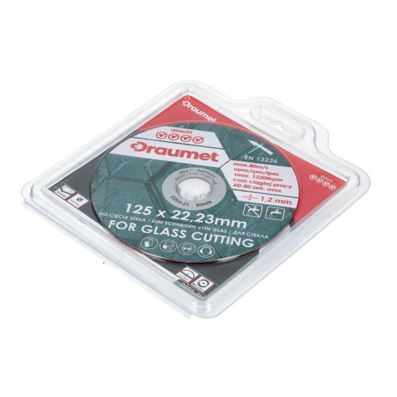 Disc diamantat pentru taiere sticla 125x1.2mm Draumet [2]