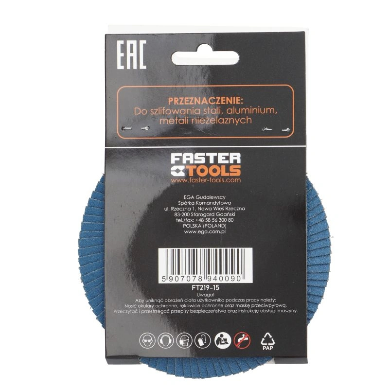 Disc lamelar INOX 125mm P120 Faster Tools [6]