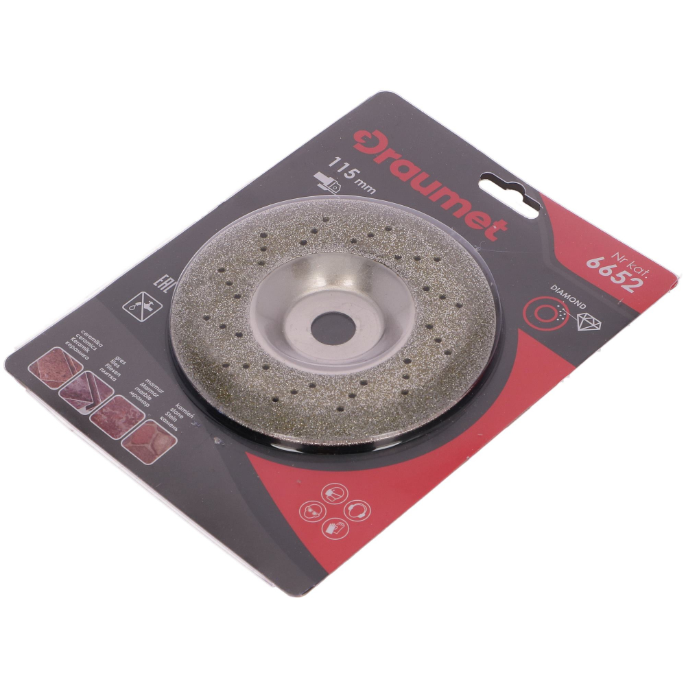 Disc profesional diamantat pentru slefuire ceramica si piatra 115x22mm Draumet [2]