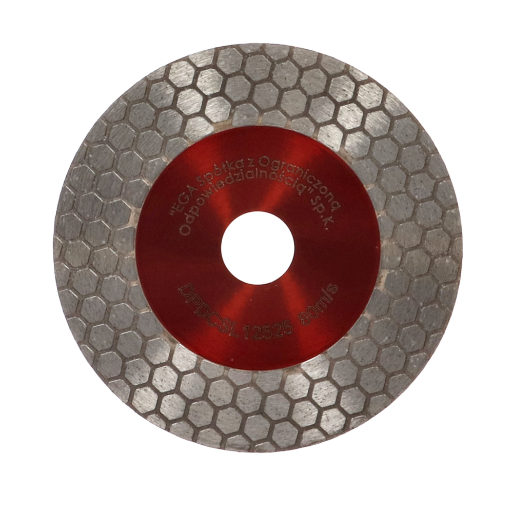 Disc profesional fagure pentru taiere ceramica dura, gresie portelanata, piatra naturala 125x1.6mm Draumet [2]