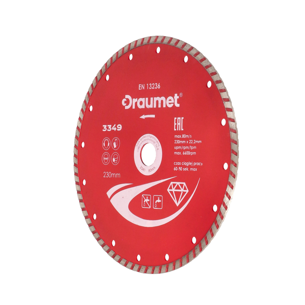 Disc profesional turbo taiere beton si ceramica 230x22.2mm Draumet [1]