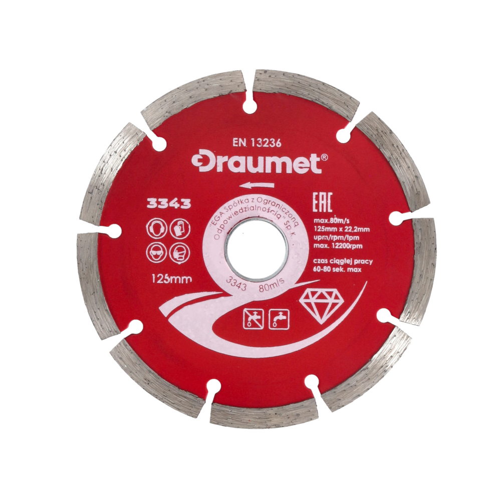 Disc profesional segmentat pentru taiere beton 125x22.2mm Draumet [2]