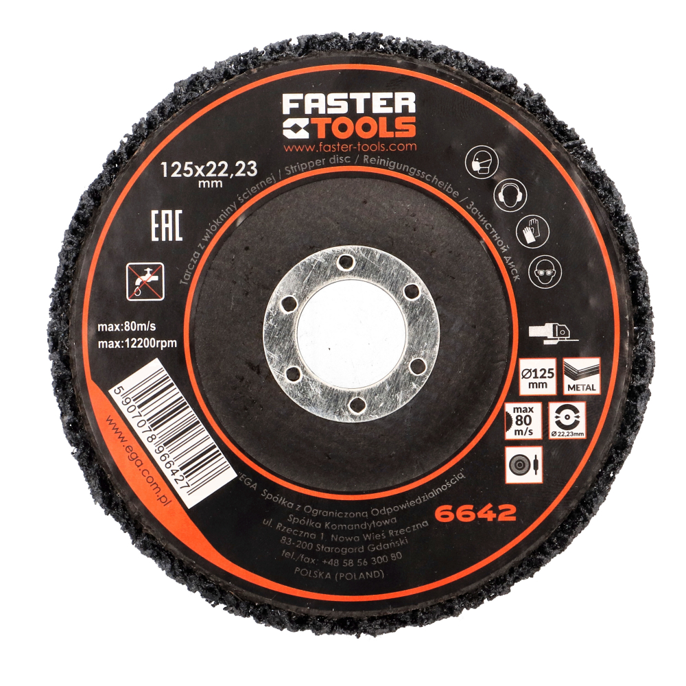 Disc slefuire cu tesatura dura 125mmx22.2 Faster Tools [3]