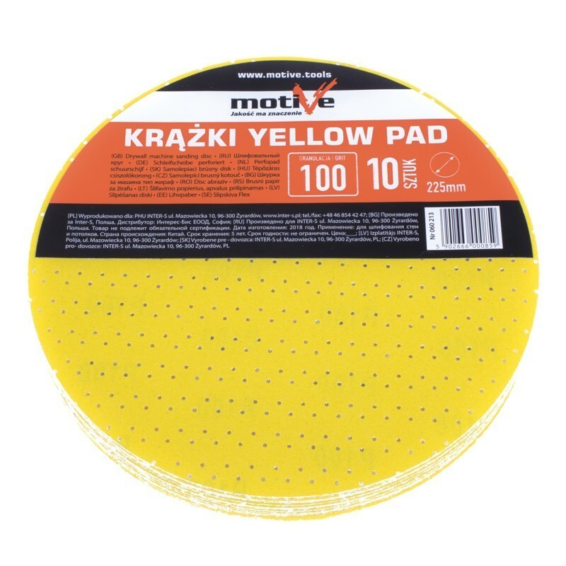 Disc slefuire perforat 225mm pentru masini de slefuit glet granulatie 220 Motive [2]