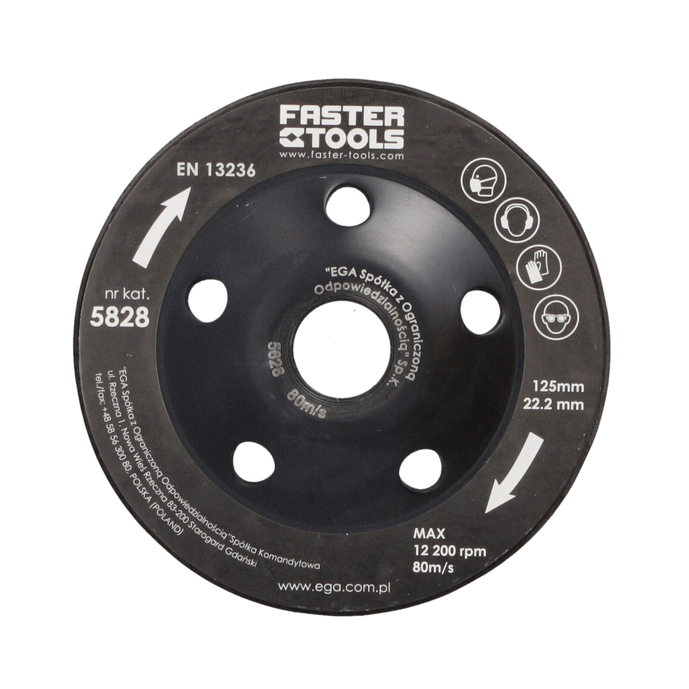 Disc slefuire tip cupa turbo vidia 125mmx22.2 Faster Tools [3]