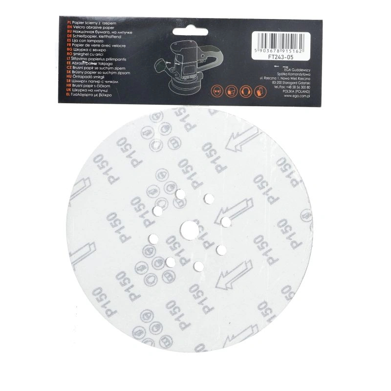 Disc smirghel 225mm P150 cu velcro pentru slefuitor pereti Faster Tools [5]