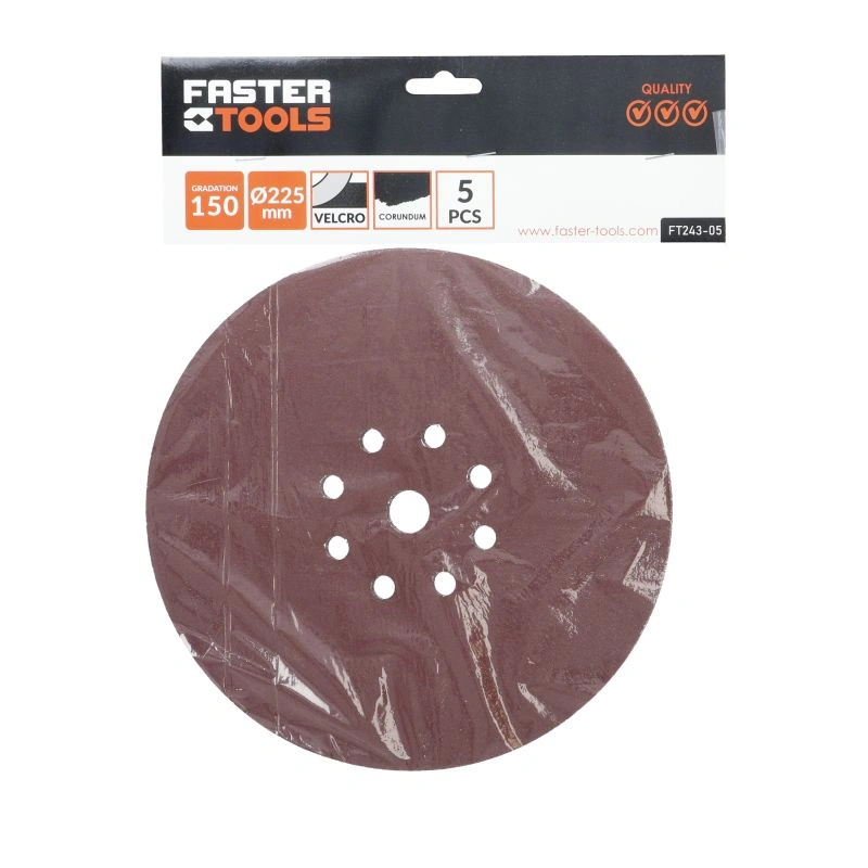 Disc smirghel 225mm P150 cu velcro pentru slefuitor pereti Faster Tools [4]