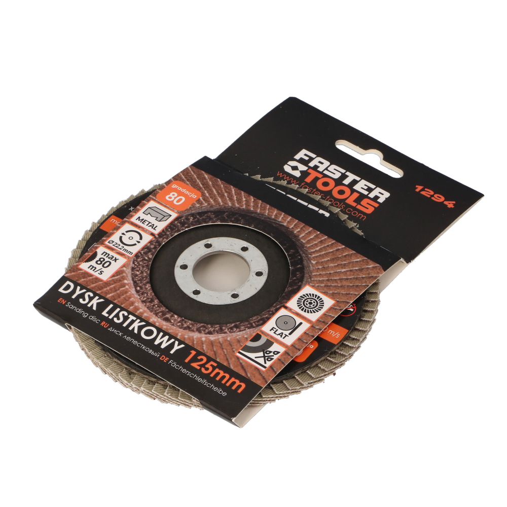Discuri lamelare cu smirghel 125mm P100 Faster Tools [3]