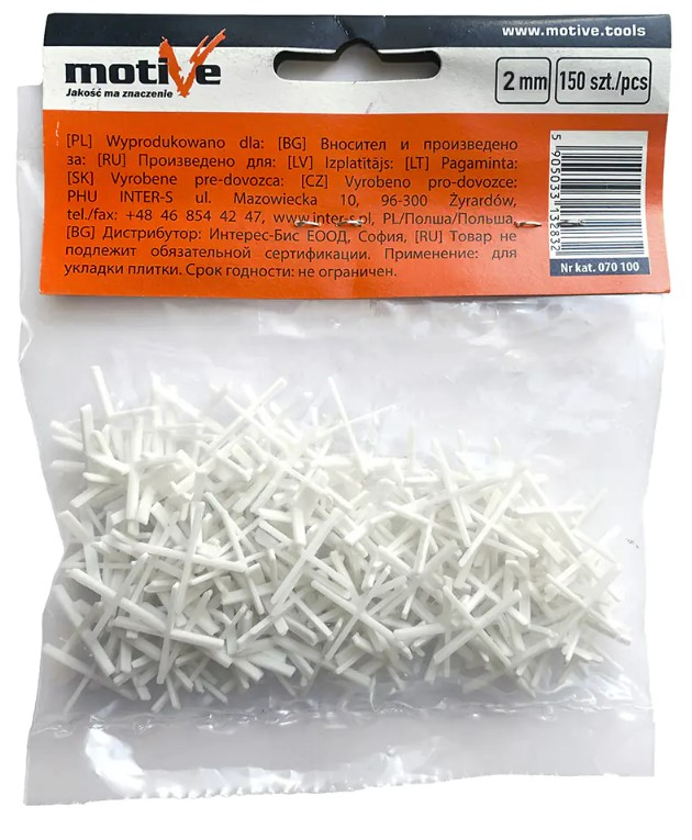 Distantieri cruce albi pentru gresie faianta 2.5mm 150buc/set Motive [2]