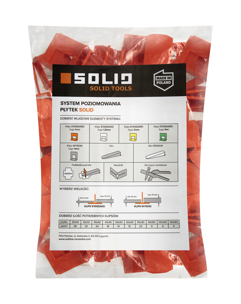 Distantieri profesionali 1mm pentru nivelare placi ceramice 100buc/punga Solid Tools [2]