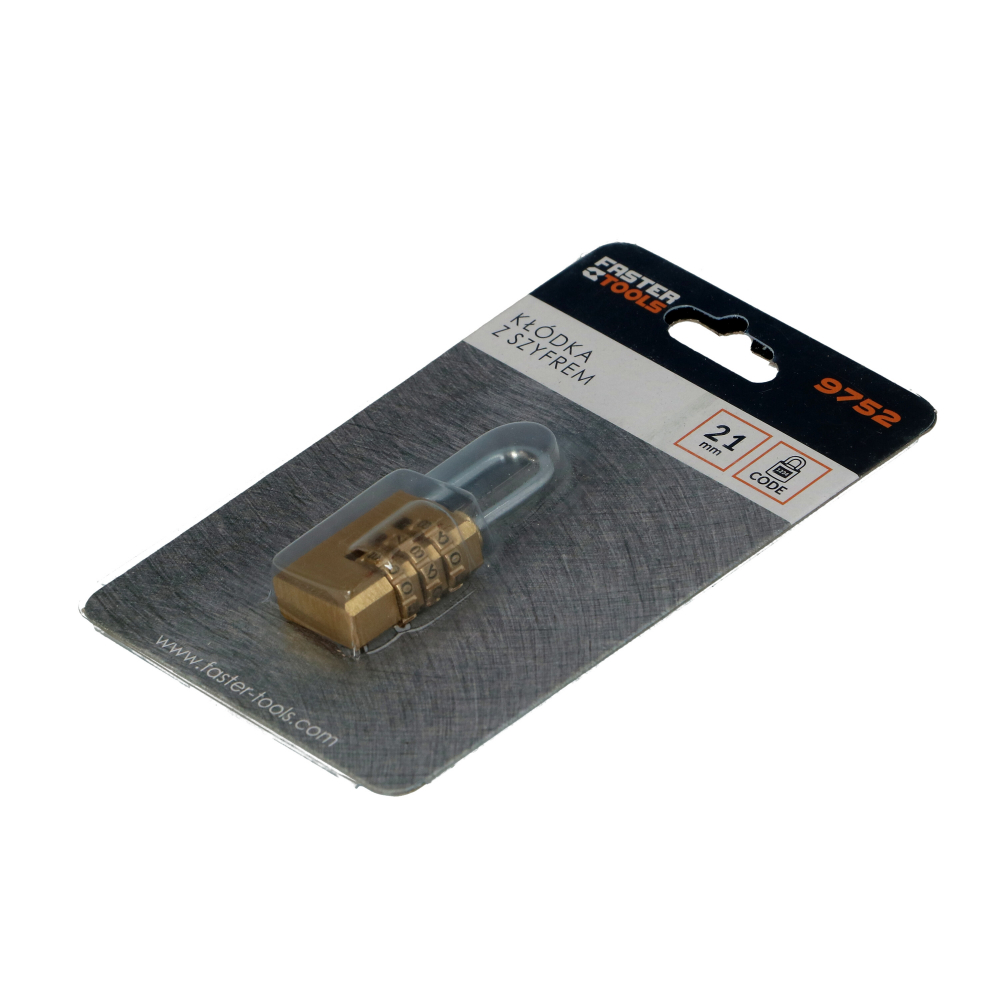 Lacat cu cifru 21mm din alama Faster Tools [3]