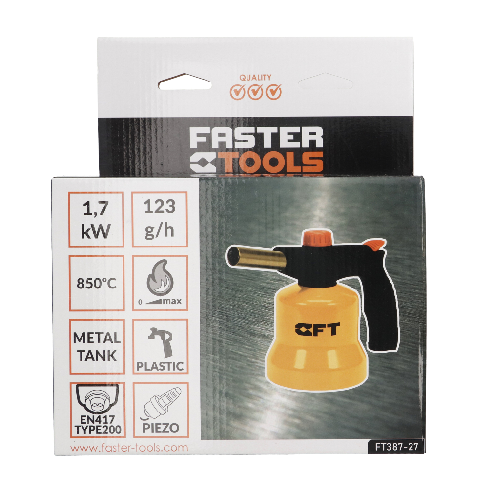 Lampa gaz metalica cu piezo 1.7KW Faster Tools [5]