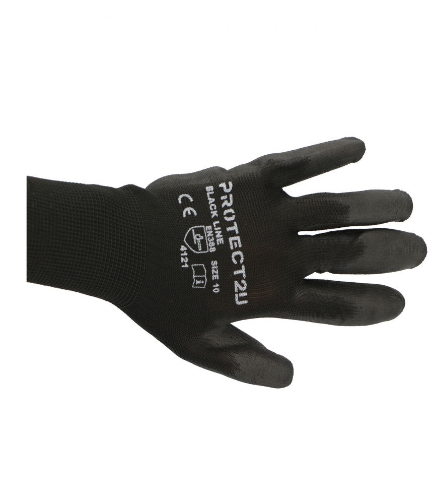 Manusi subtiri din nitril BLACK LINE marimea 10 Protect2U [2]
