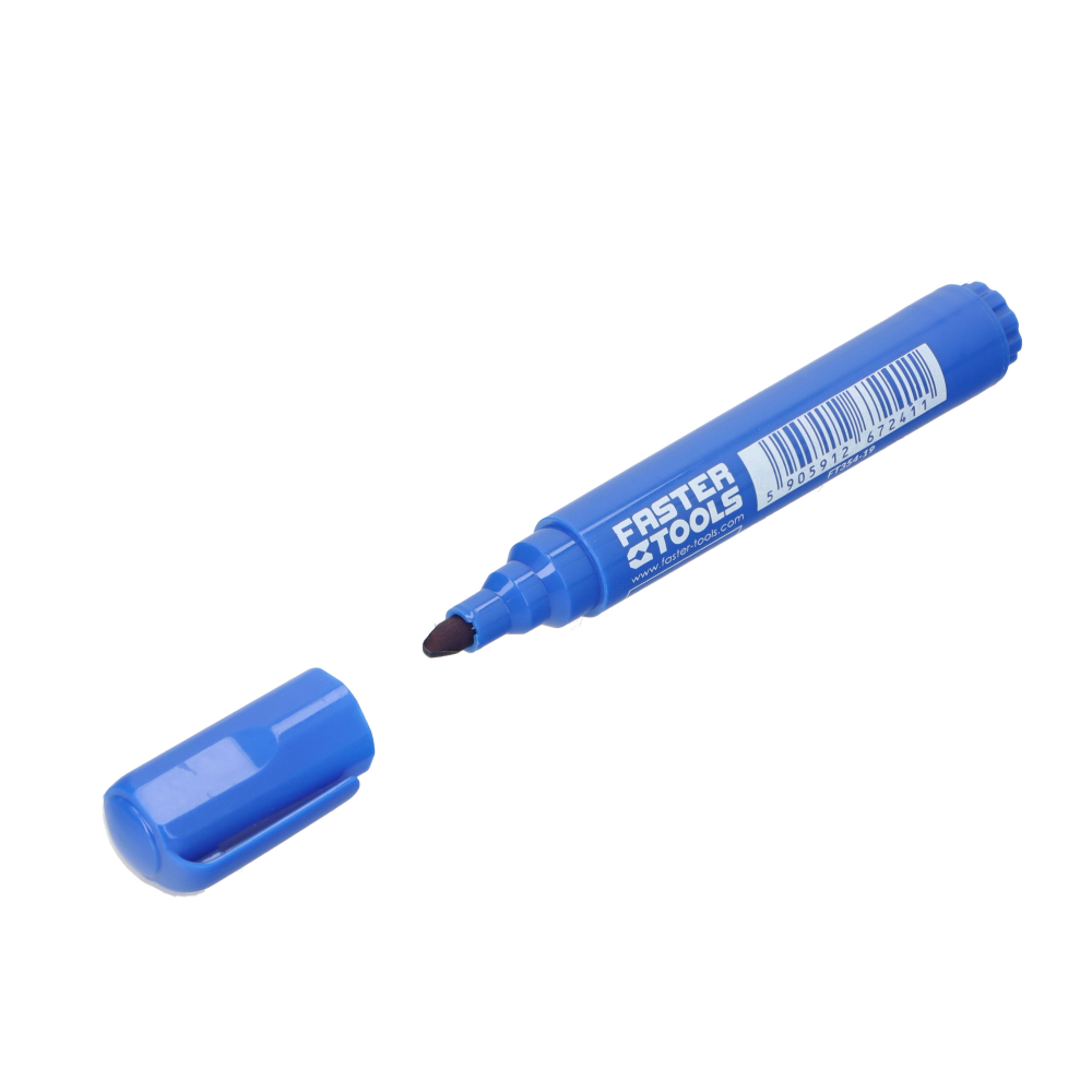 Marker permanent gros albastru Faster Tools [1]