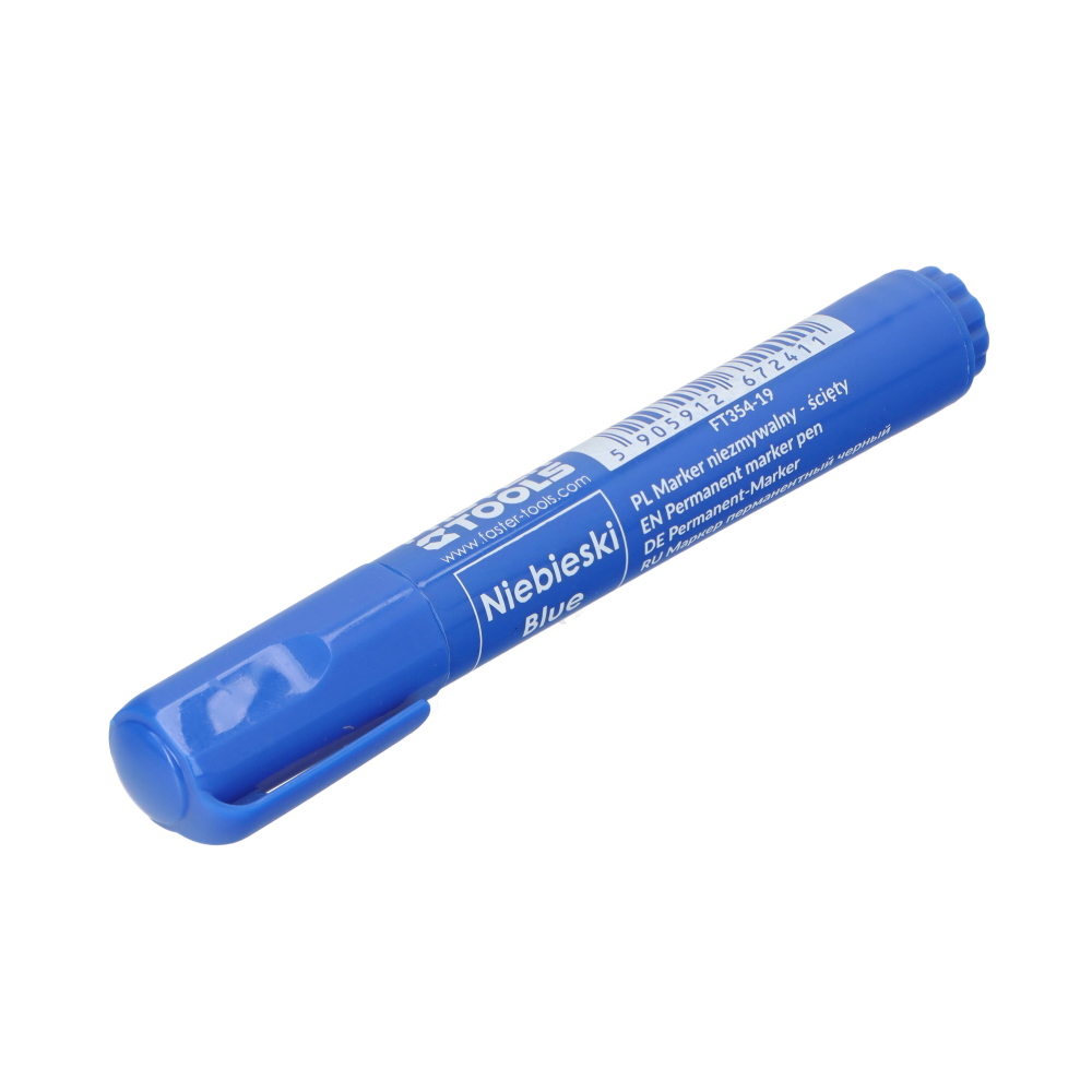 Marker permanent gros albastru Faster Tools [3]