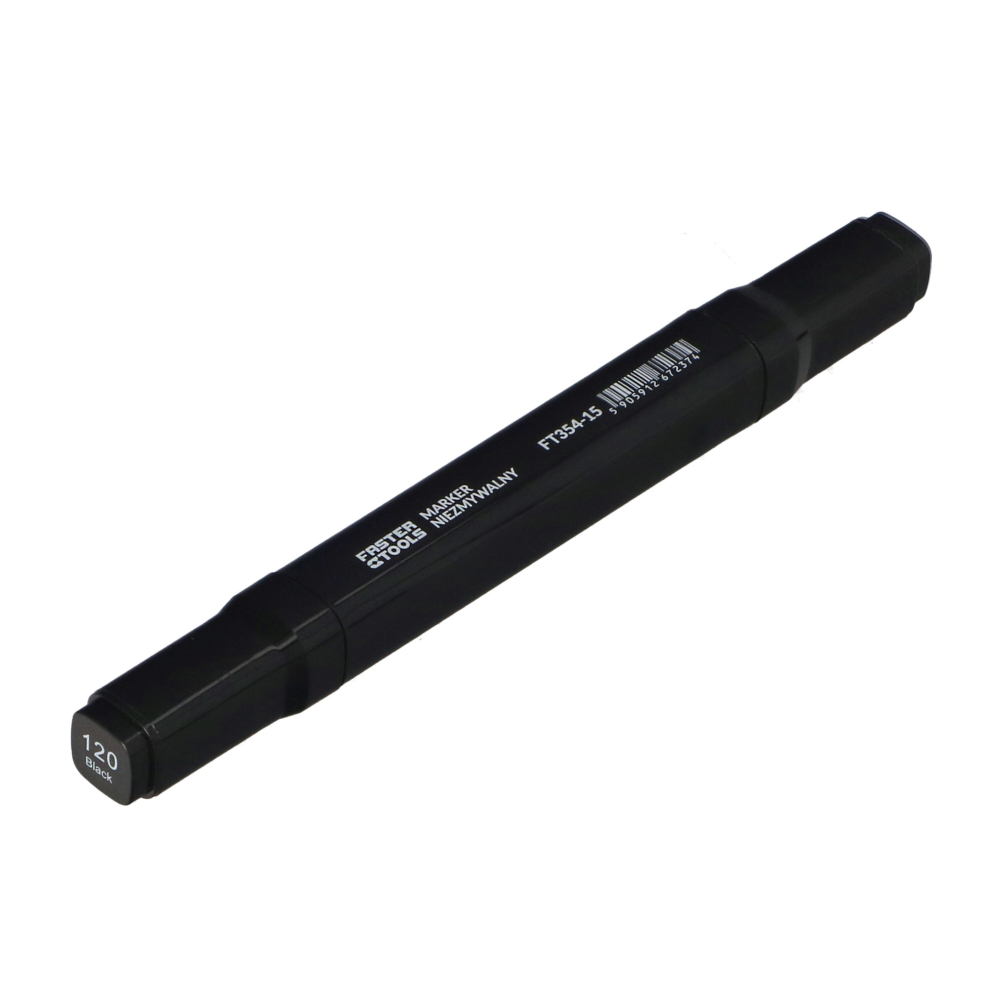 Marker permanent gros negru cu 2 varfuri Faster Tools [2]