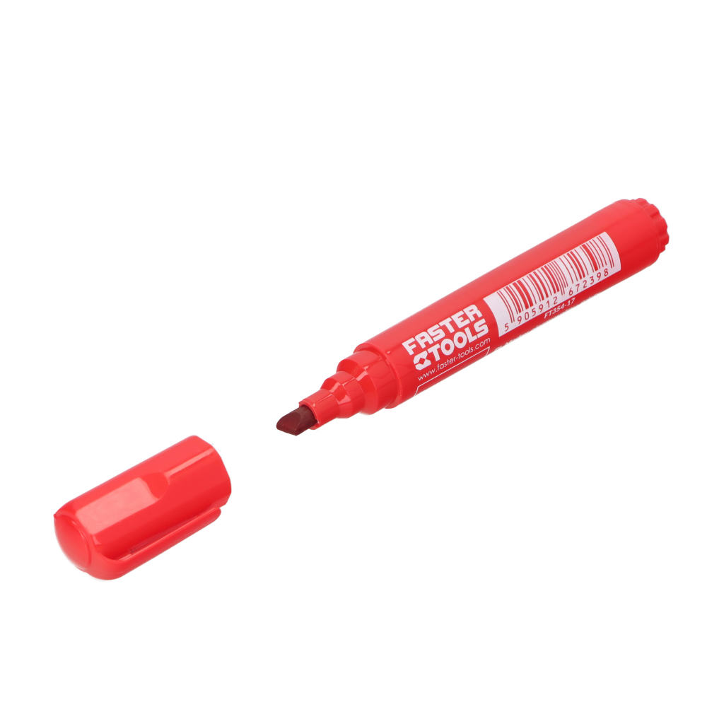 Marker permanent gros rosu Faster Tools [1]