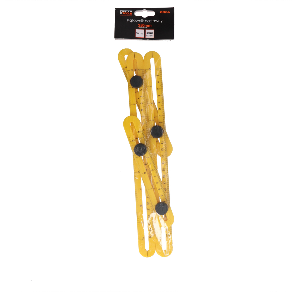 Rigla 4 segmente pentru trasare si contur din plastic 250mm Faster Tools [3]