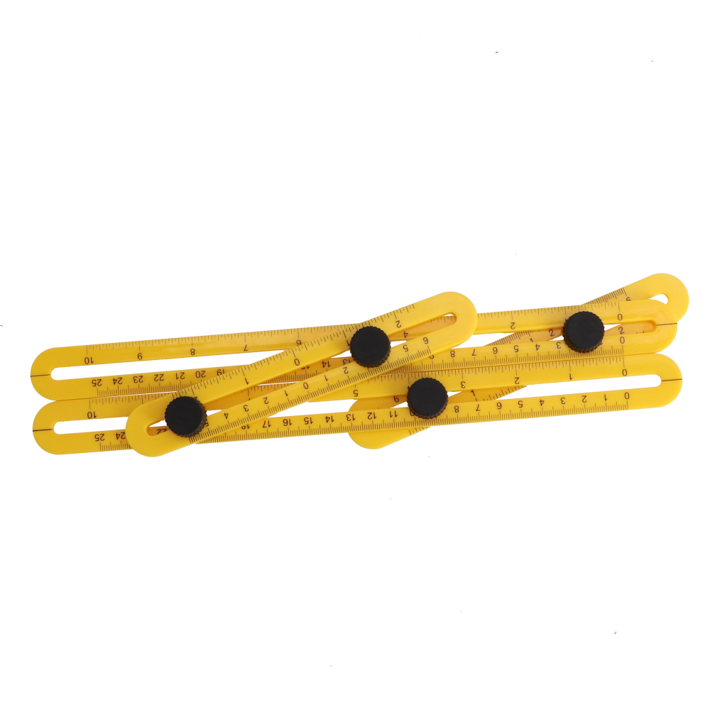 Rigla 4 segmente pentru trasare si contur din plastic 250mm Faster Tools [2]
