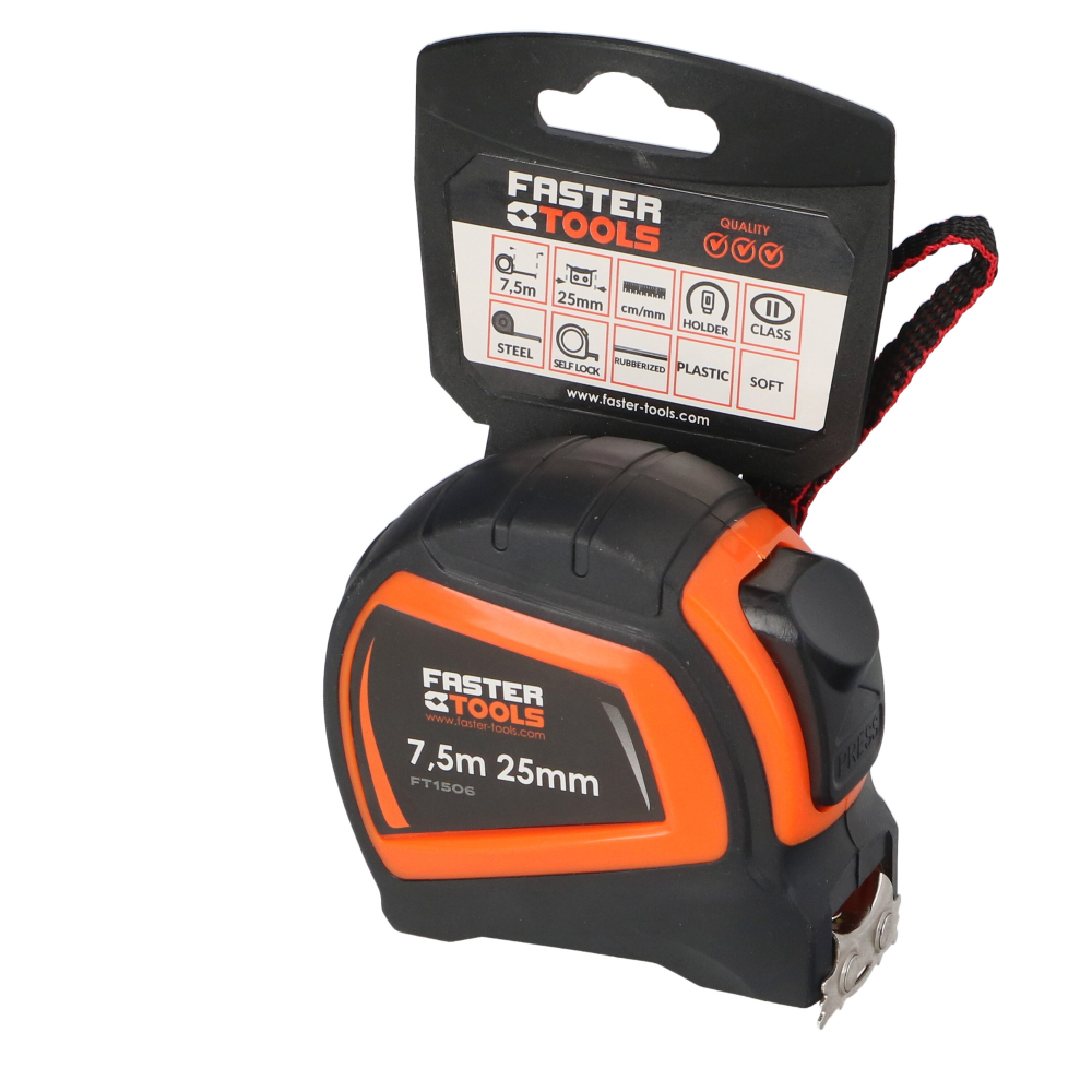 Ruleta 7.5mx25mm cu autoblocare Faster Tools [3]