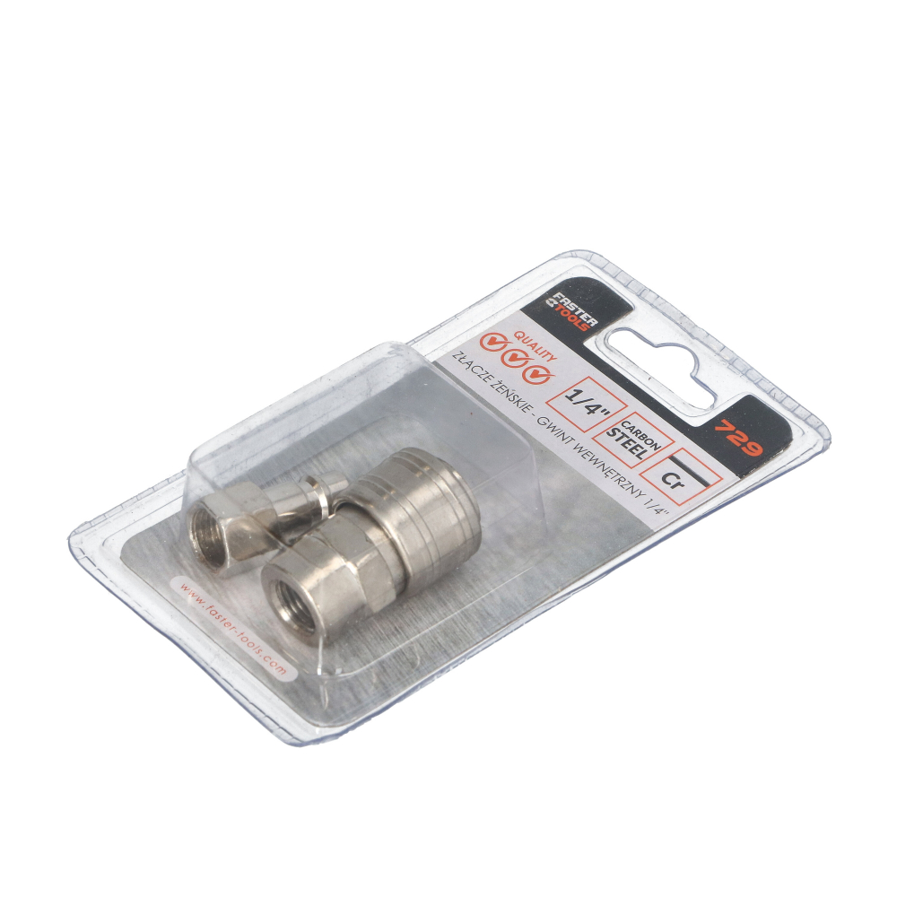 Set 2 conectori aer cu filet interior 1/4 Faster Tools [4]